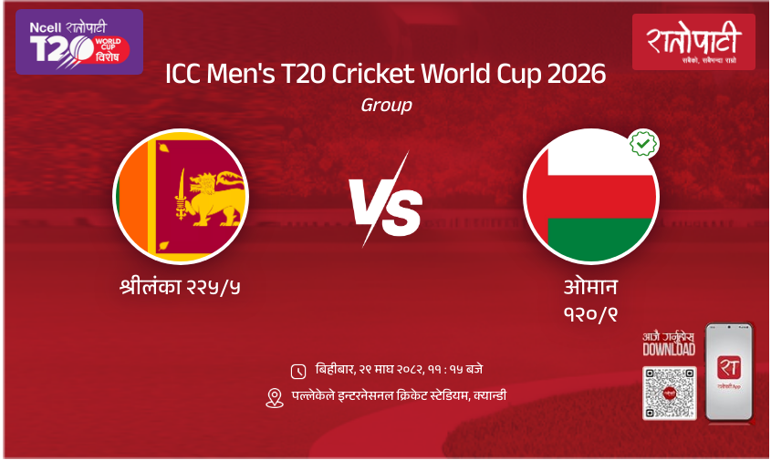 Sri Lanka vs Oman ICC Men's T20 Cricket World Cup 2026