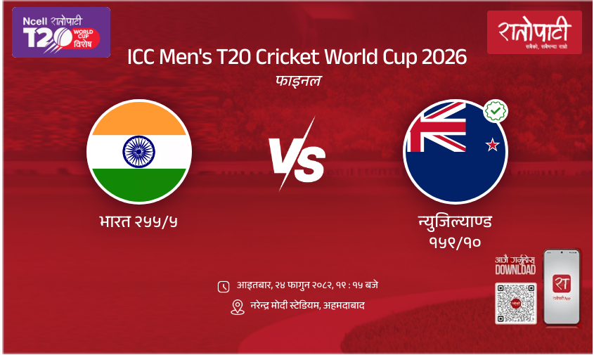 India vs New Zealand ICC Men's T20 Cricket World Cup 2026