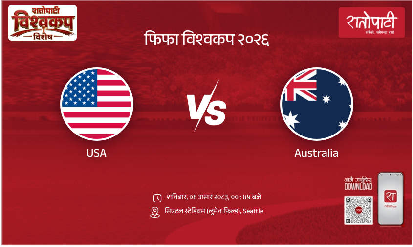 USA vs Australia फिफा विश्वकप २०२६